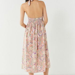 UO Betsey Jezebel Floral Halter Midi Dress
